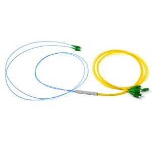 Splitter Fiber Optik 2x8 dengan tiub keluli, 0. 9mm dengan gentian G657A