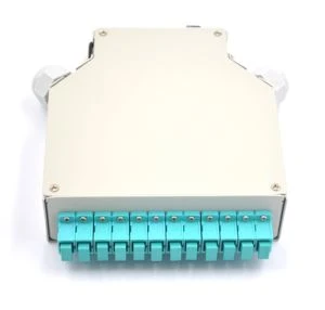 12 SC Simplex Din Rail Fiber Optic Splice Entermination box