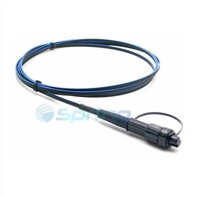 IP67 Pracon Drop Kabel Dengan Penyambung Harden SC/APC Dengan Garisan Jalur Biru
